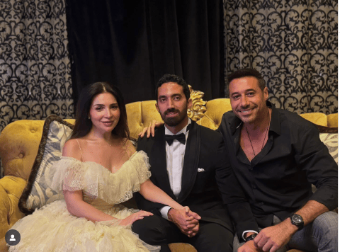 مي عز الدين وزوجها والسعدني