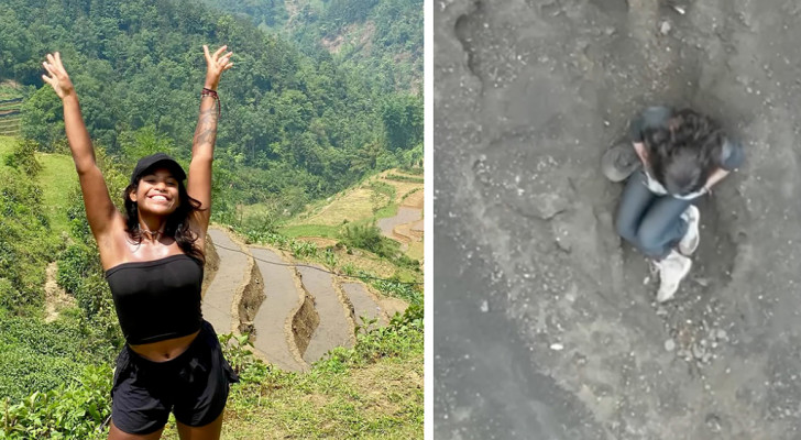 سائحة تسقط في بركان نشط على عمق 1600 قدم وتترك وحيدة لمدة 4 أيام!