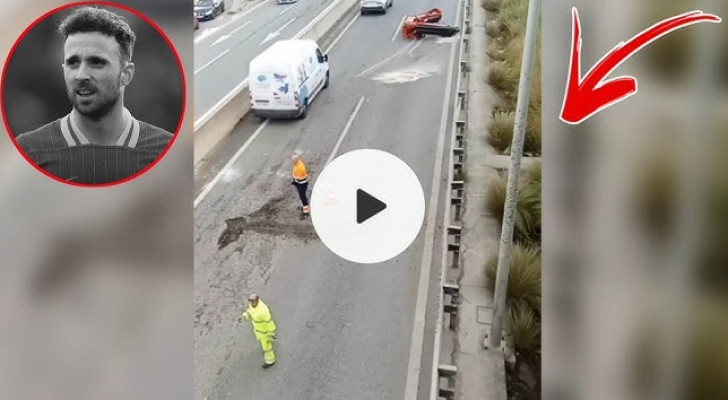 لحظة الحادث المأساوي لوفاة اللاعب ديوجو جوتا