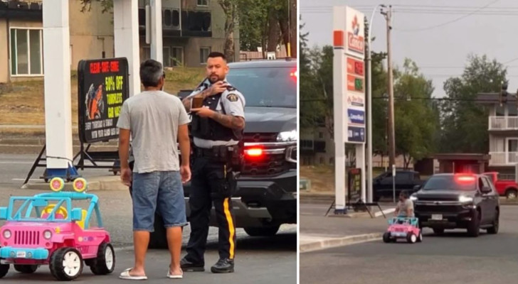 الشرطة الكندية تعتقل رجلًا لقيادة سيارة باربي المخصصة للأطفال!