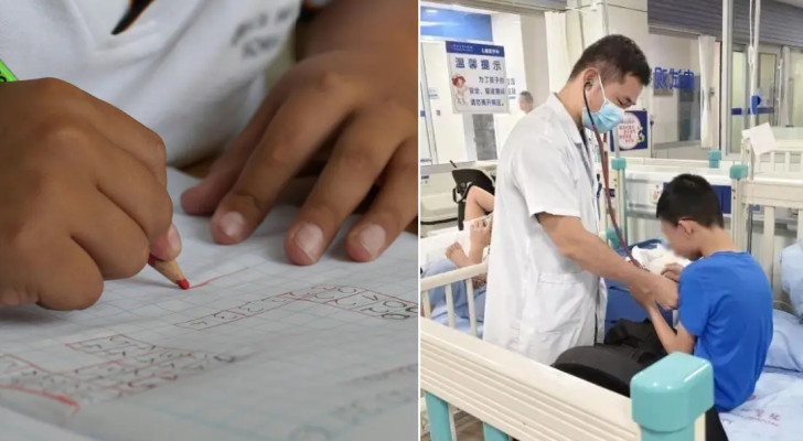 طفل ينقل إلى المستشفى بعد 14 ساعة متواصلة من الواجبات المدرسية!