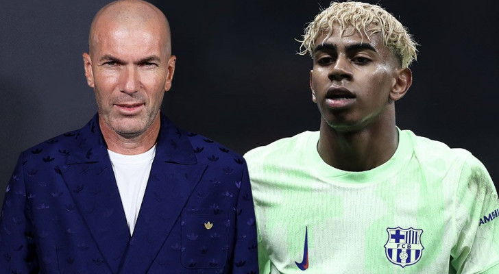 "اللاعب الأكثر إثارة".. أسطورة مدريد زيدان يتغنى بلامين يامال