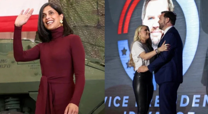 شائعات عن انفصال زوجة نائب الرئيس الأمريكي بعد العناق غير اللائق مع زوحة تشارلي كيرك!
