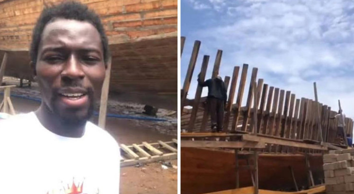 دجال من غانا يزعم أنه النبي نوح ويبدأ ببناء السفينة وسط سخرية الجميع!