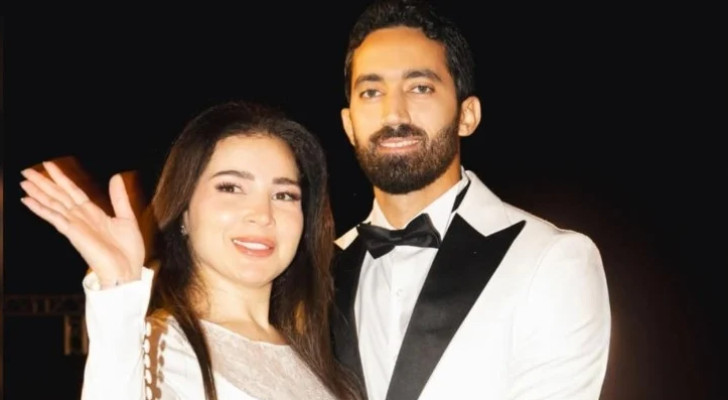 رسالة رومانسية من أحمد تيمور لمي عز الدين في عيد ميلادها الأول منذ الزواج