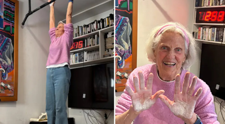 في سن التسعين... امرأة تتحدى الزمن وتبهر العالم بإنجاز بدني خارق!