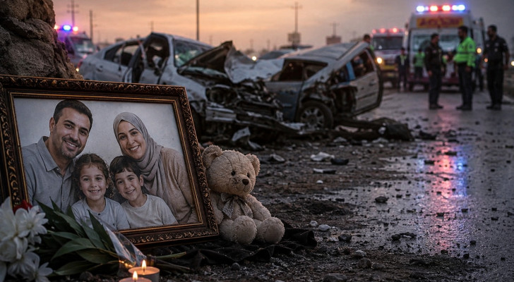 مصرع أسرة كاملة في حادث تصادم مروع بين ثلاث مركبات بالعراق